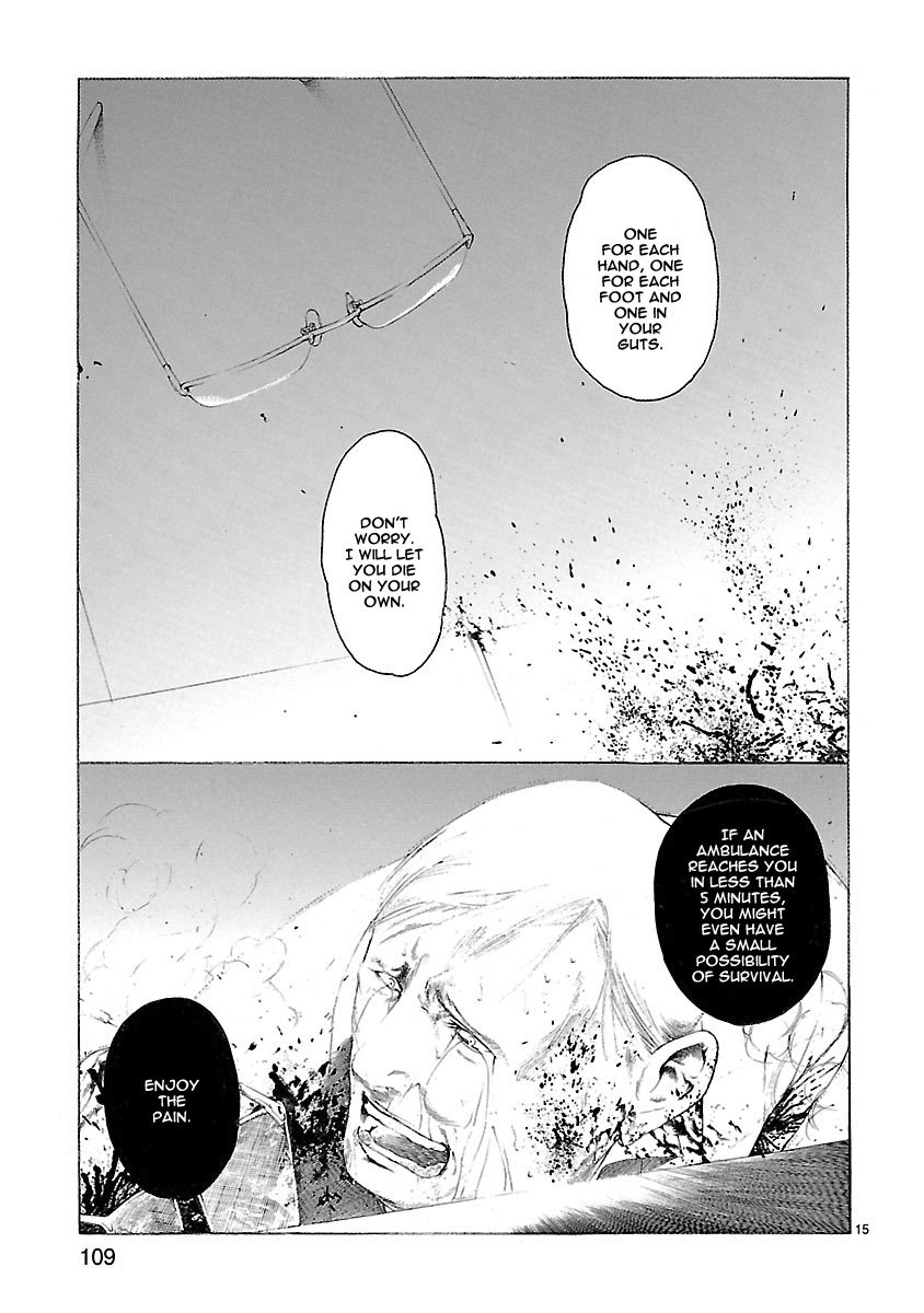 Young Gun Carnaval Chapter 22 page 16 - Chapter 22: The Twin Irises Glowing like Full Moons in the Darkness, Part 2