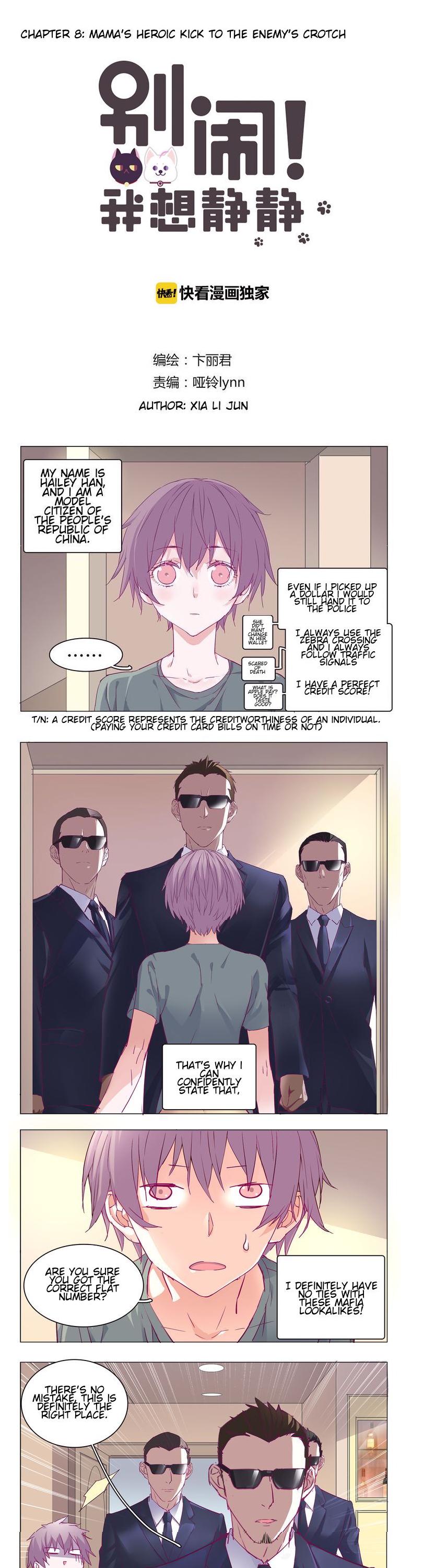 You're So Noisy! Please Give Me a Peace of Mind Chapter 8 page 1 - Chapter 8: Mama's heroic kick to the enemy's crotch