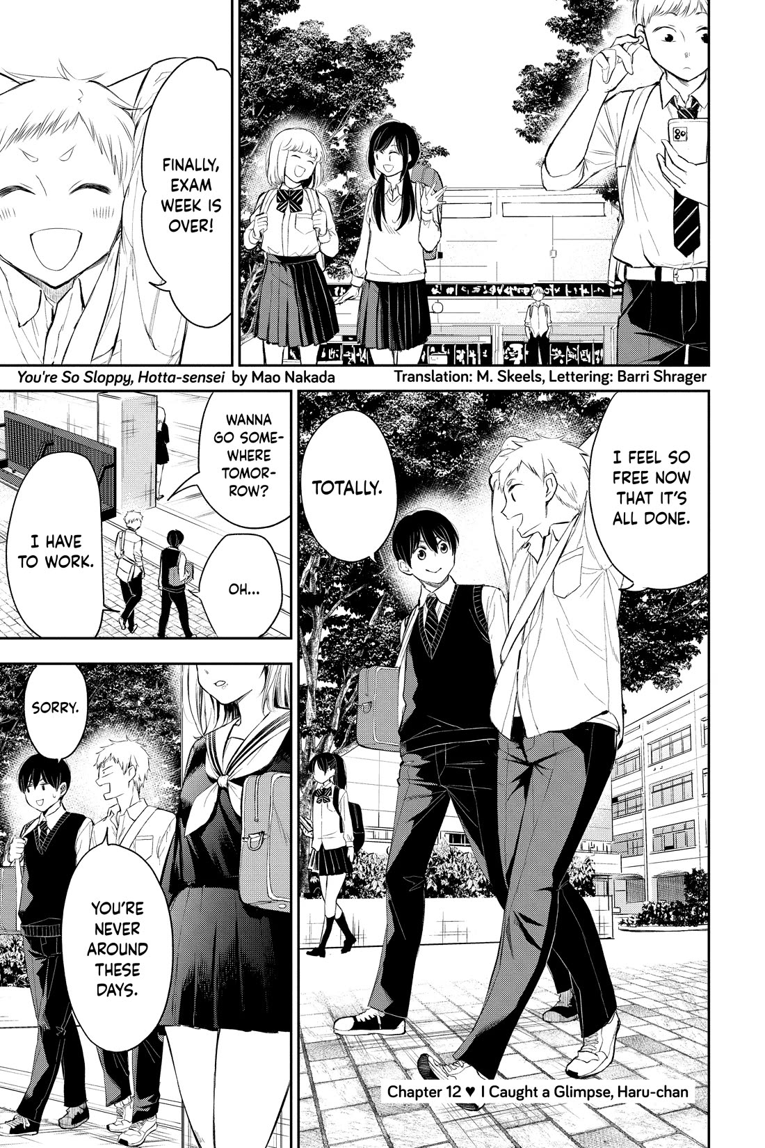 You're So Sloppy, Hotta-sensei! Chapter 12 page 1 - Chapter 12: I Caught a Glimpse, Haru-chan