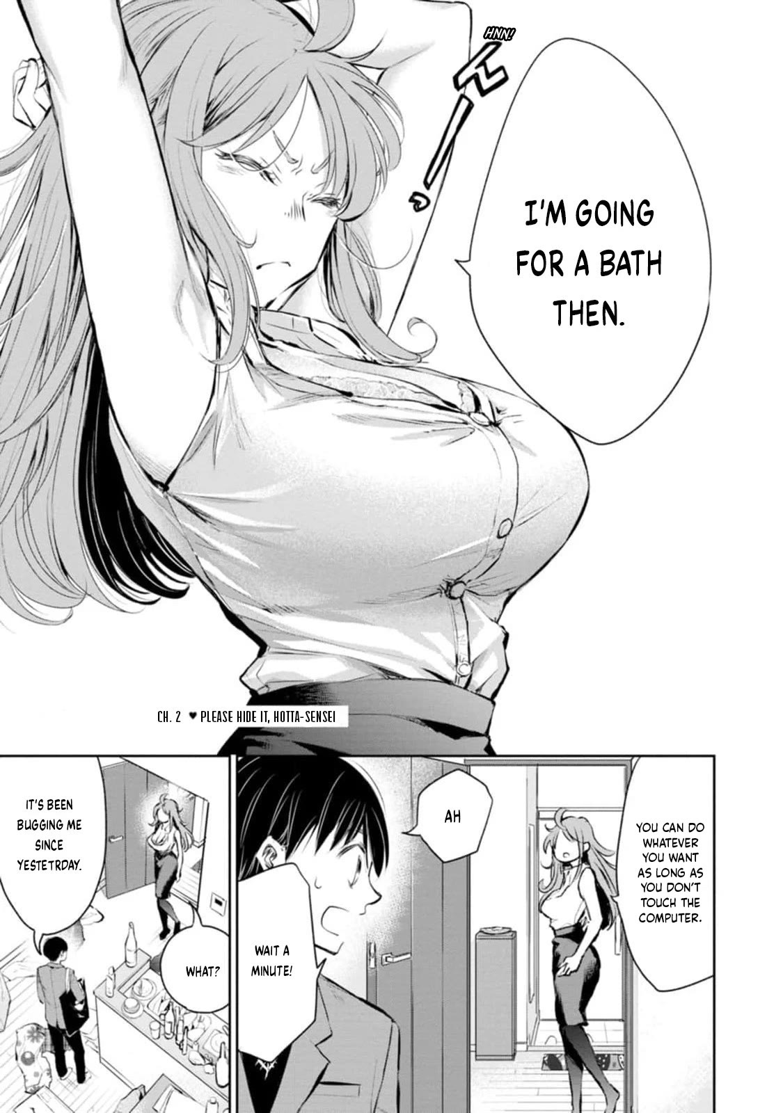 You're So Sloppy, Hotta-sensei! Chapter 2 page 2 - Chapter 2: ♥ Please hide it, Hotta-sensei