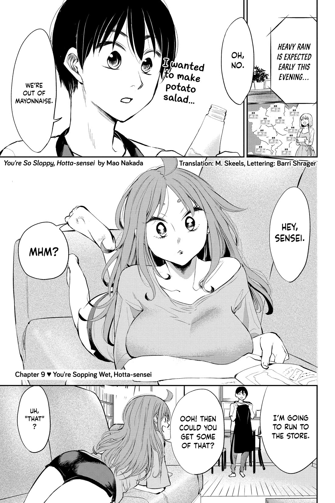 You're So Sloppy, Hotta-sensei! Chapter 9 page 1 - Chapter 9: You're Sopping Wet, Hotta-sensei