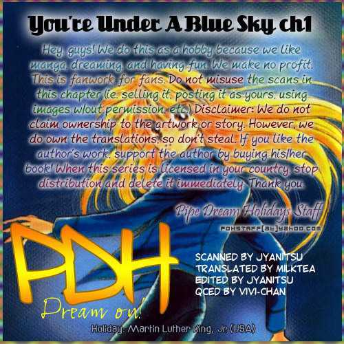You're Under a Blue Sky Chapter 1 page 1 - Chapter 1 : You're Under A Blue Sky
