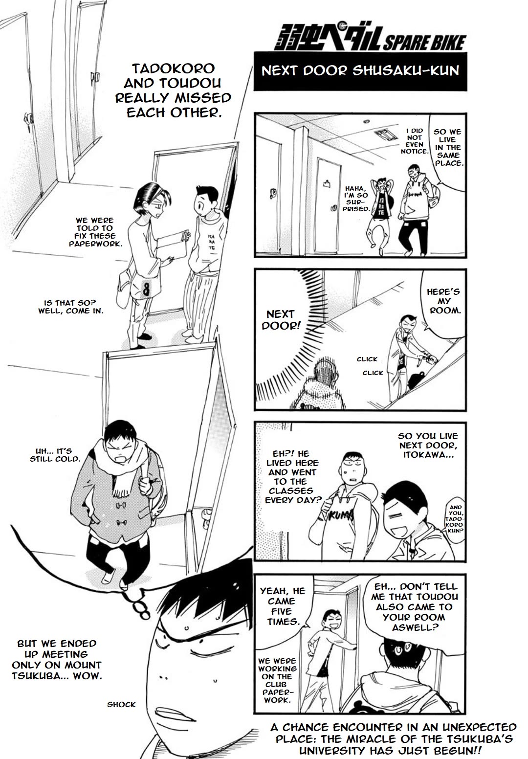 Yowamushi Pedal - Spare Bike Chapter 110 page 5 - Chapter 110: Next Door Shusaku-kun
