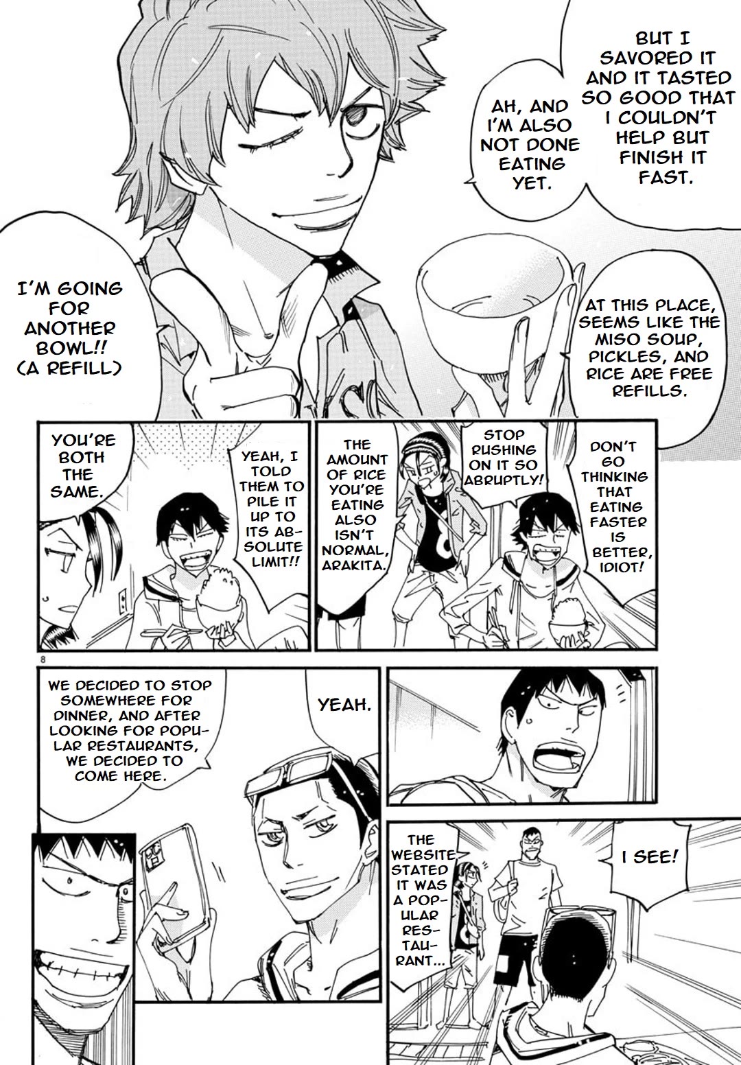 Yowamushi Pedal - Spare Bike Chapter 122 page 8 - Chapter 122: Eating House 2 "Tonkatsu"
