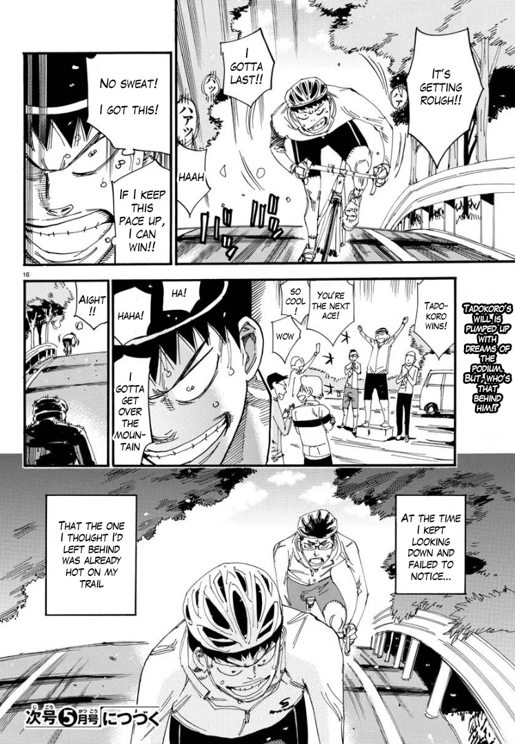 Yowamushi Pedal - Spare Bike Chapter 58 page 16 - Chapter 58: Tadokoro Jin 3