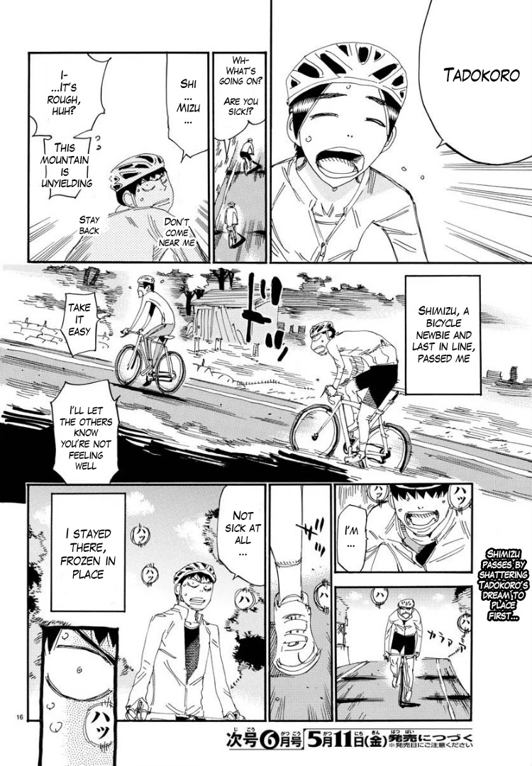 Yowamushi Pedal - Spare Bike Chapter 59 page 16 - Chapter 59: Tadokoro Jin 4
