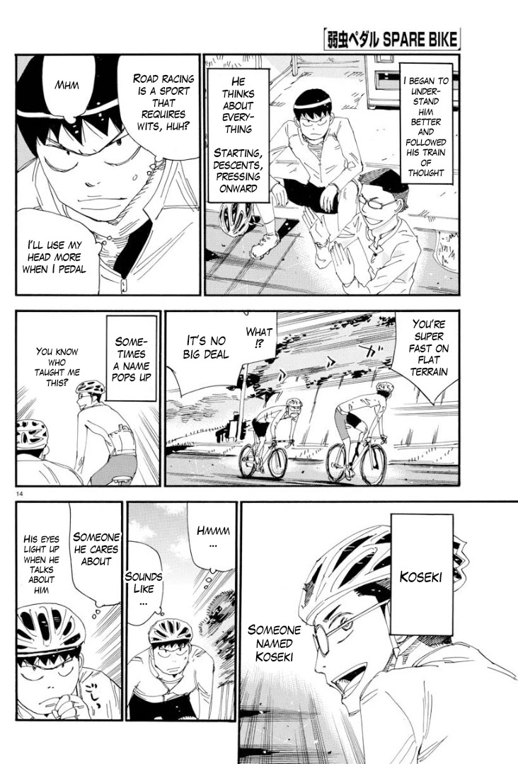 Yowamushi Pedal - Spare Bike Chapter 60 page 14 - Chapter 60: Tadokoro Jin 5
