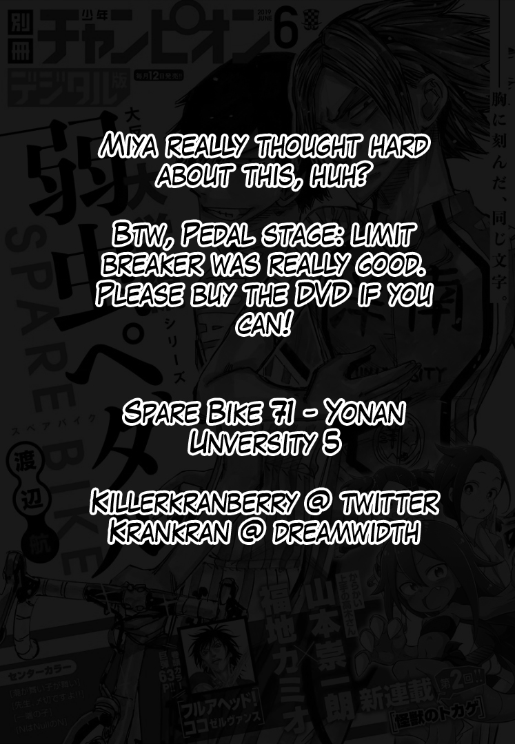 Yowamushi Pedal - Spare Bike Chapter 71 page 2 - Chapter 71: Yonan University 5