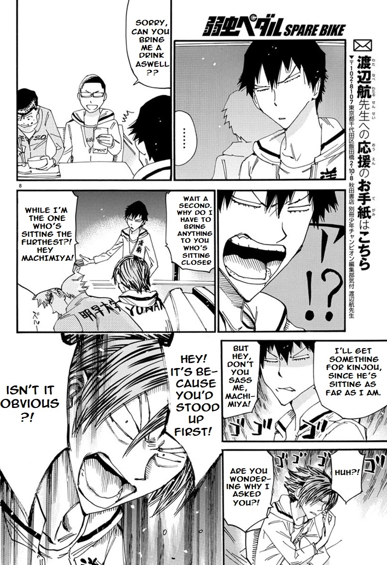 Yowamushi Pedal - Spare Bike Chapter 88 page 8 - Chapter 88: Family Restaurant 2