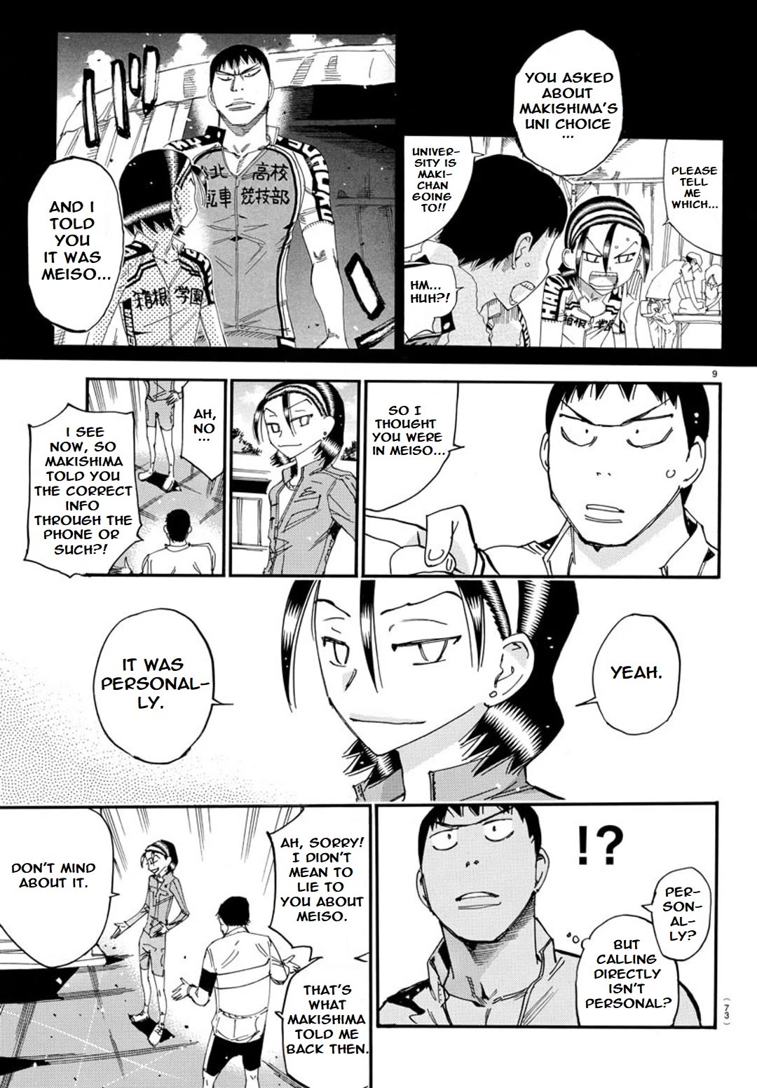 Yowamushi Pedal - Spare Bike Chapter 99 page 9 - Chapter 99: Tsukushiba University 5