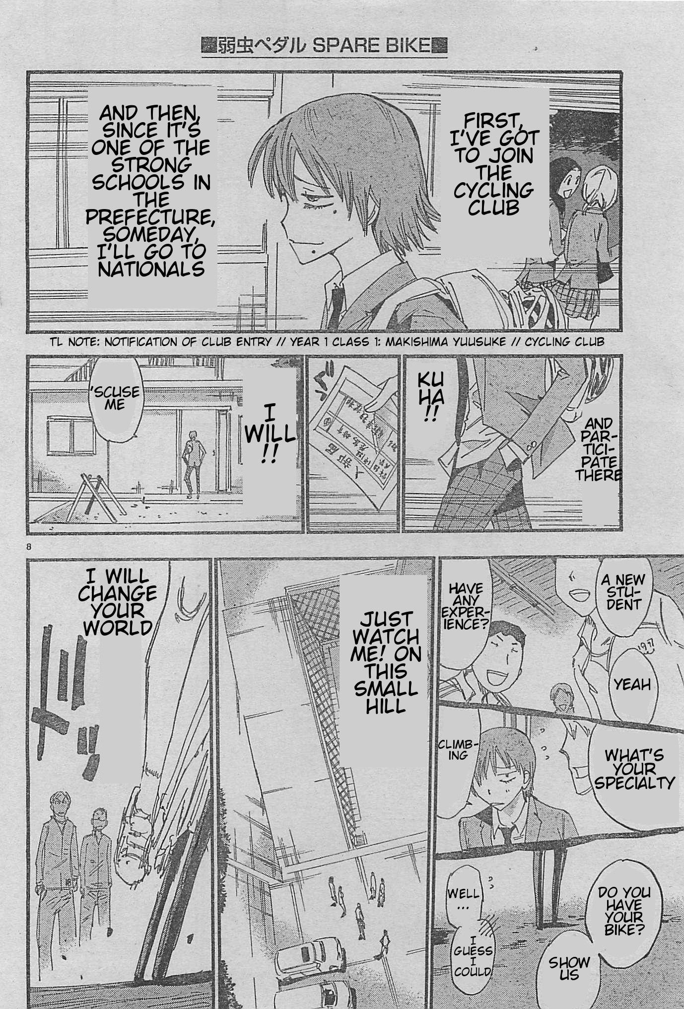 Yowamushi Pedal Chapter 103.1 page 15 - Chapter 103.001