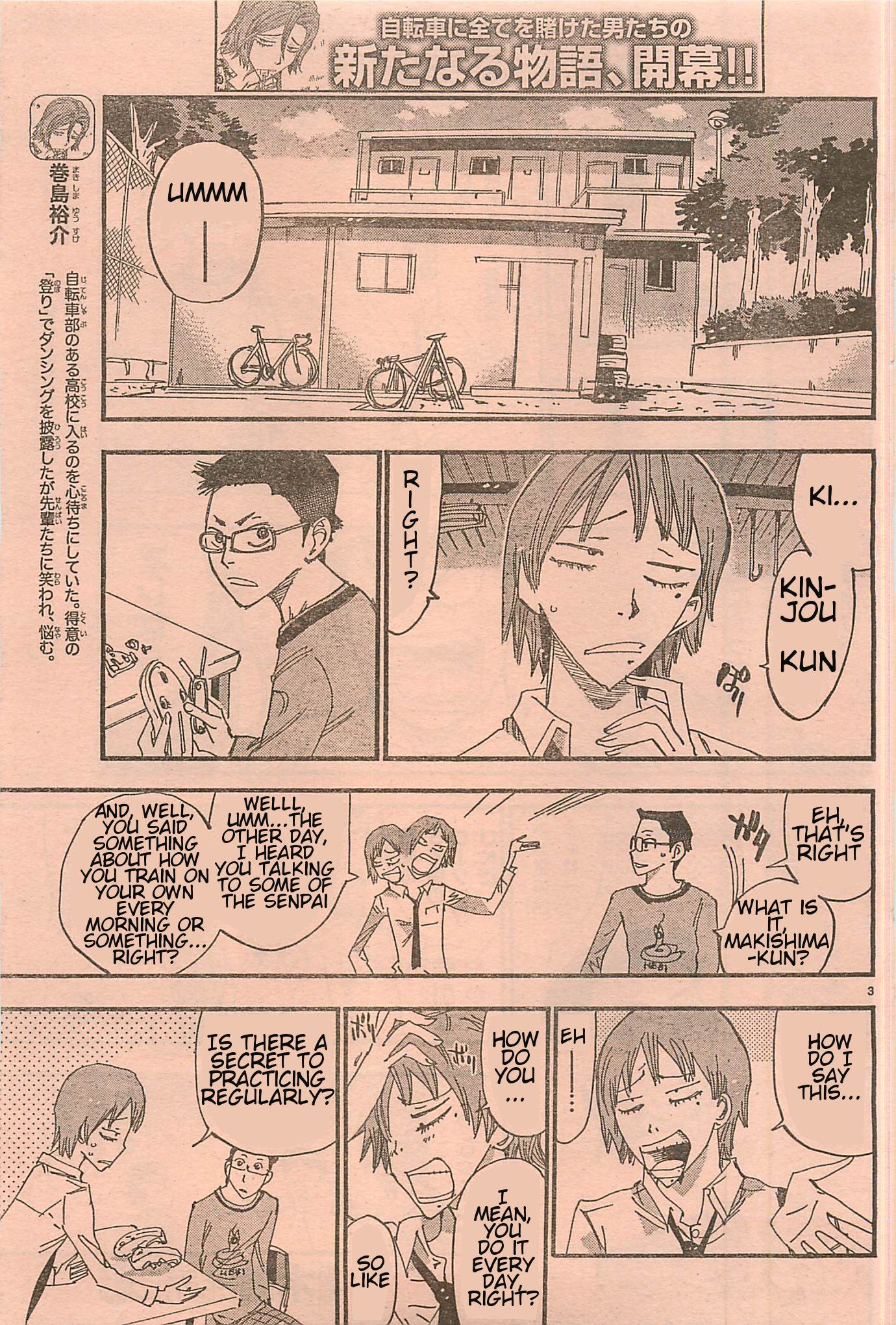 Yowamushi Pedal Chapter 103.003 page 3 - Chapter 103.003