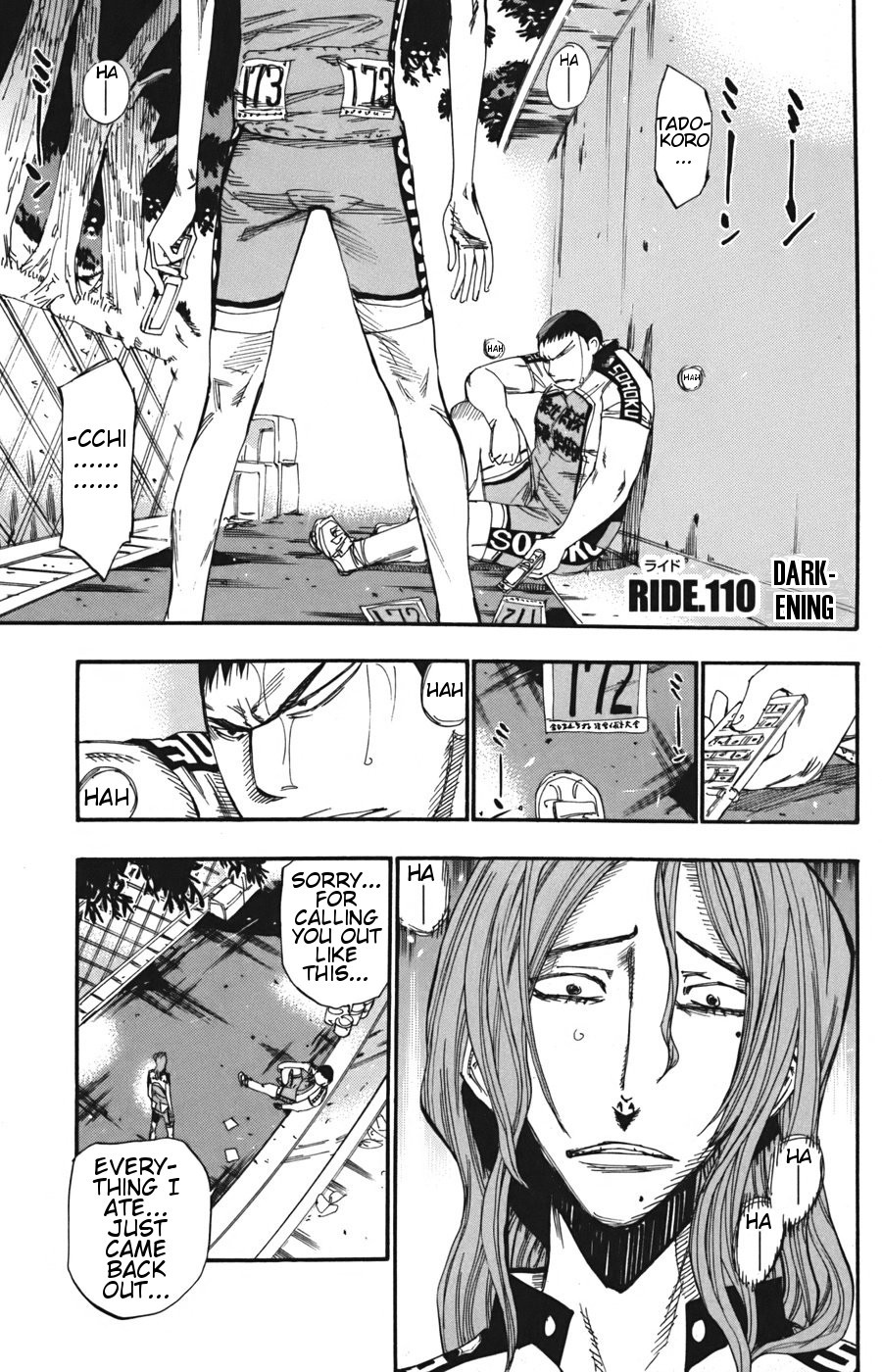 Yowamushi Pedal Chapter 110 page 2 - Chapter 110: Darkening