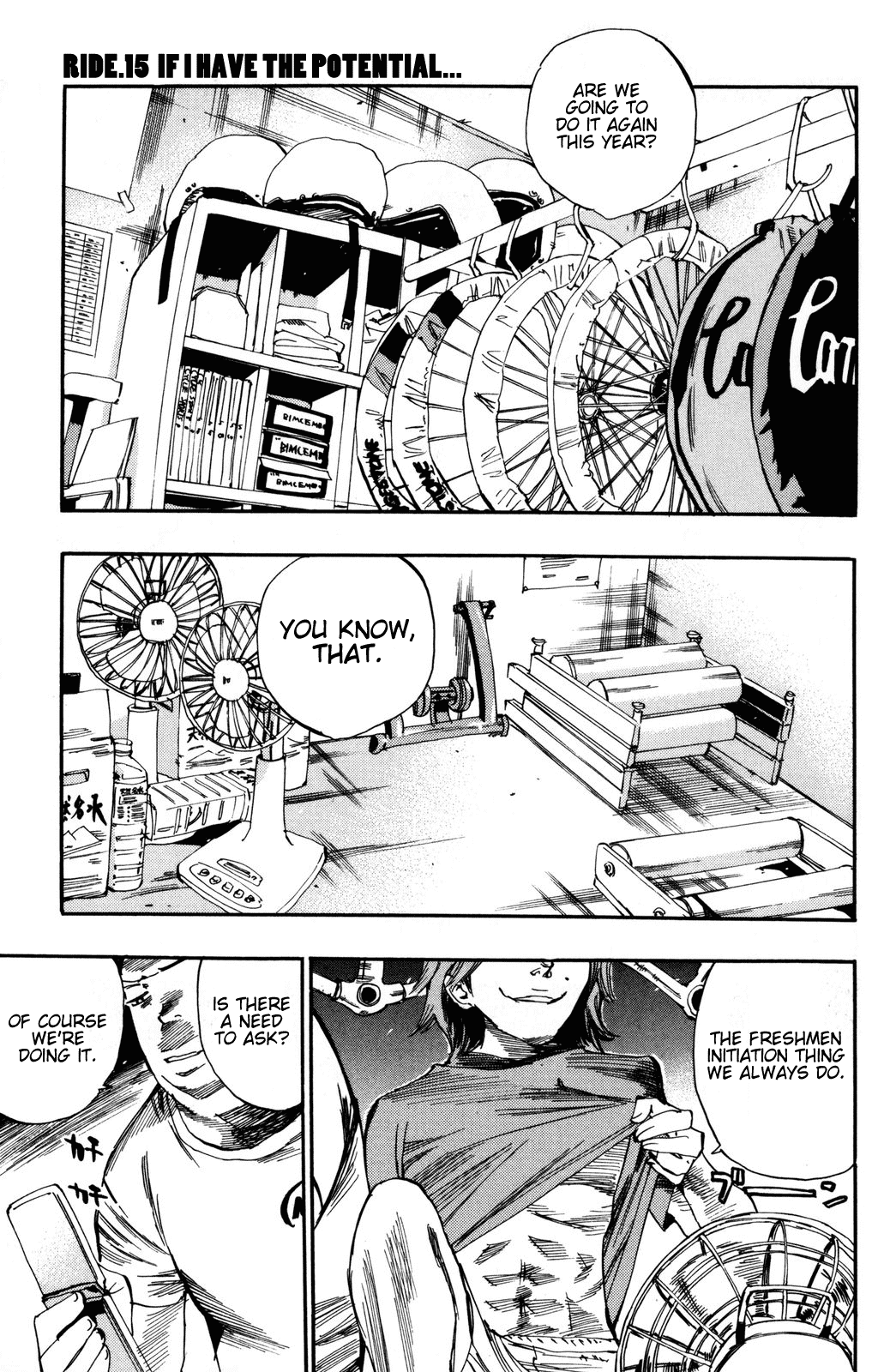 Yowamushi Pedal Chapter 15 page 1 - Chapter 15: If I Have the Potential...