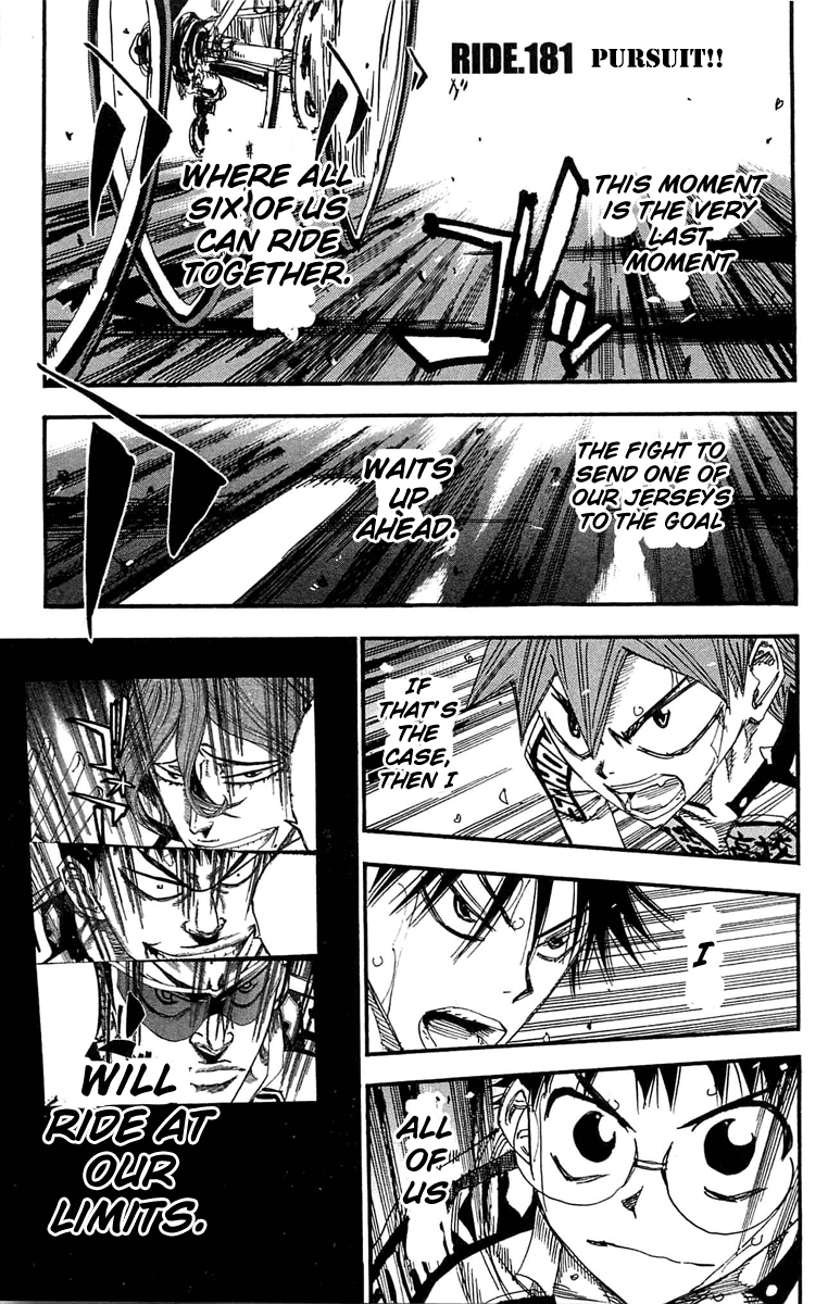 Yowamushi Pedal Chapter 181 page 1 - Chapter 181: Pursuit!!