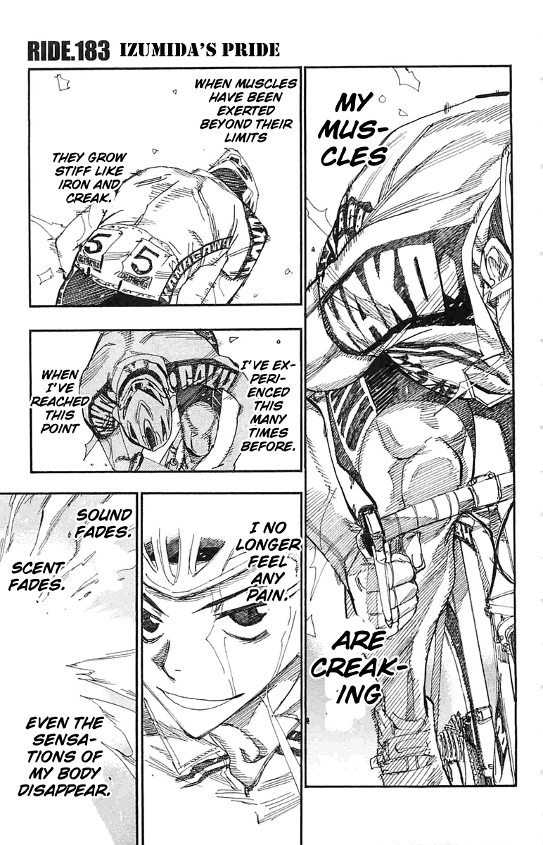 Yowamushi Pedal Chapter 183 page 1 - Chapter 183: Izumida's Pride