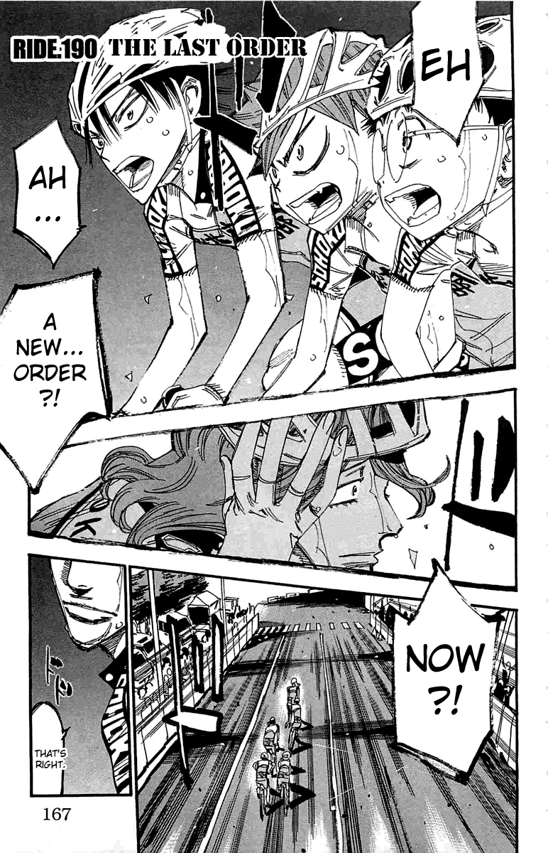 Yowamushi Pedal Chapter 190 page 1 - Chapter 190: The Last Order