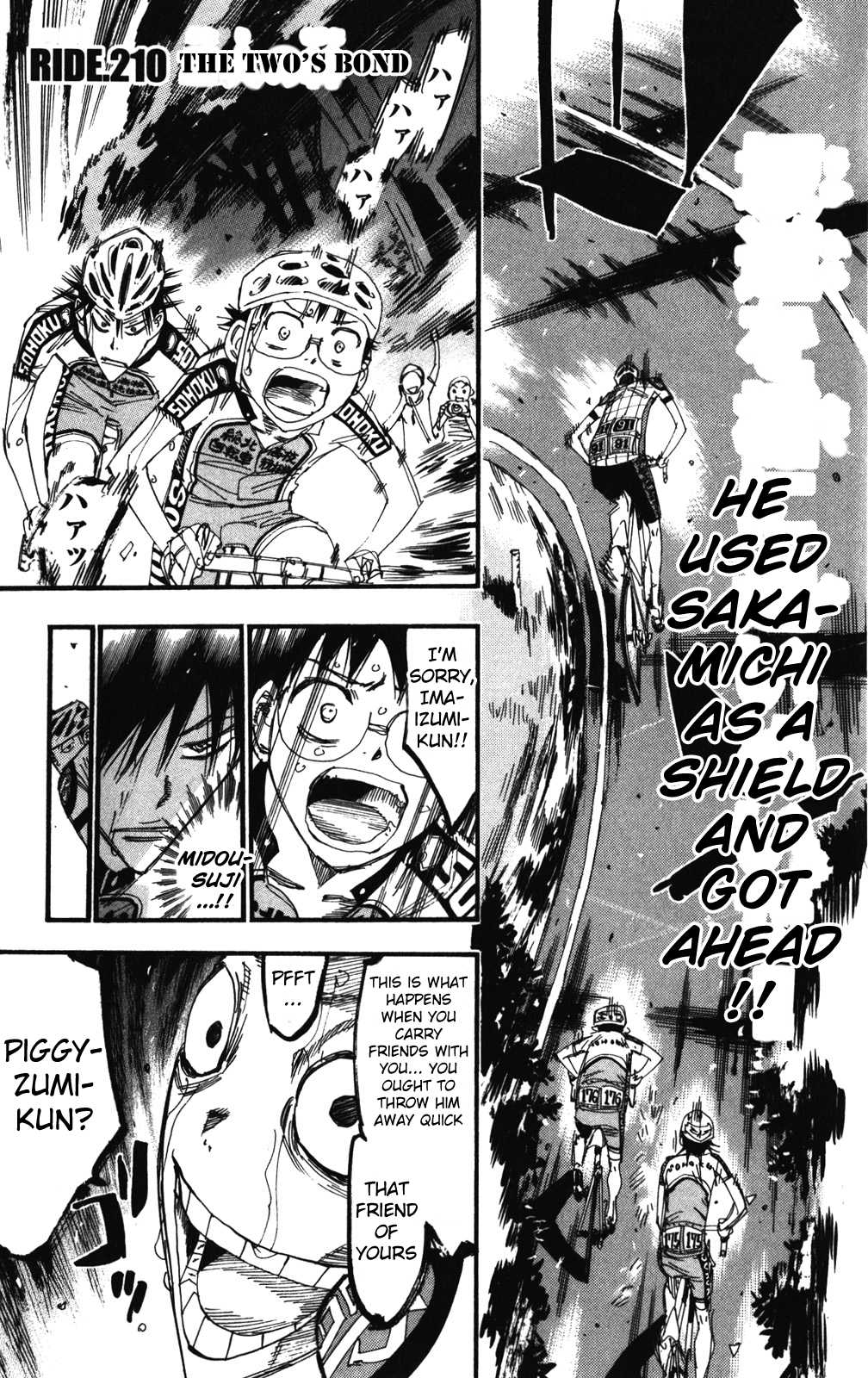 Yowamushi Pedal Chapter 210 page 1 - Chapter 210: The Two's Bond