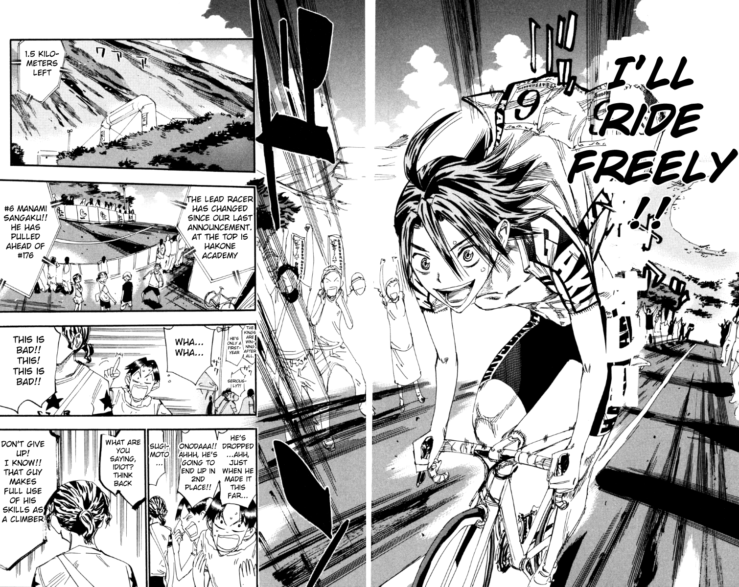 Yowamushi Pedal Chapter 221 page 15 - Chapter 221: Manami Climbs