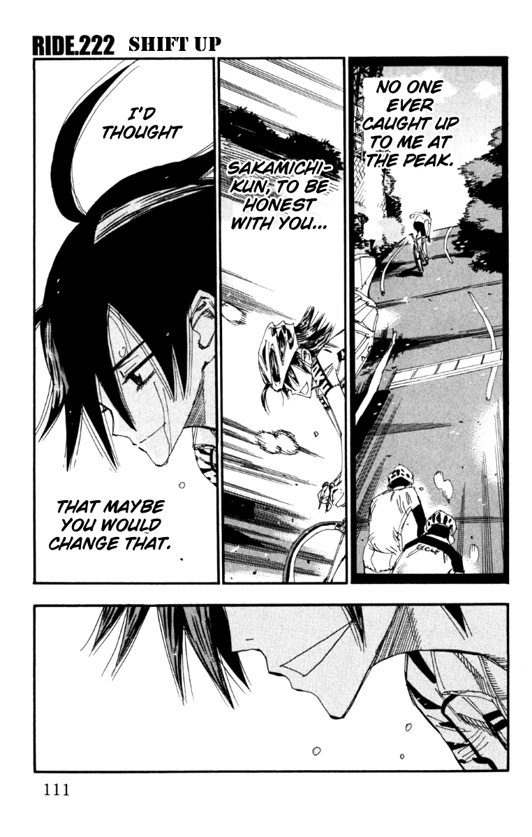 Yowamushi Pedal Chapter 222 page 1 - Chapter 222: Shift Up