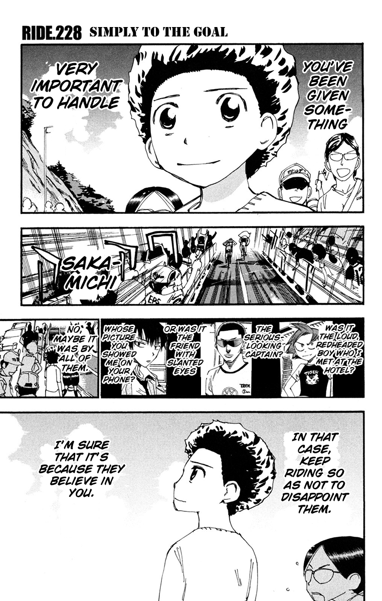 Yowamushi Pedal Chapter 228 page 1 - Chapter 228: Simply to the Goal