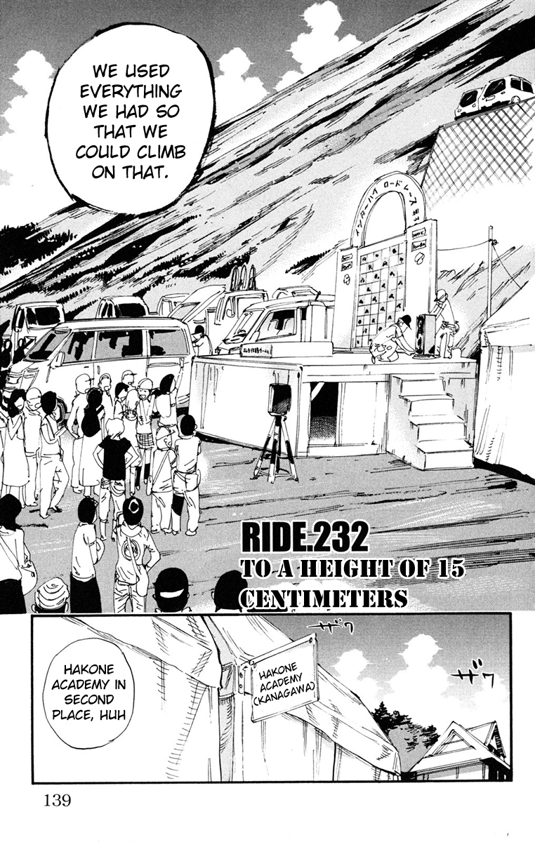 Yowamushi Pedal Chapter 232 page 5 - Chapter 232: To a Height of 15 Centimeters