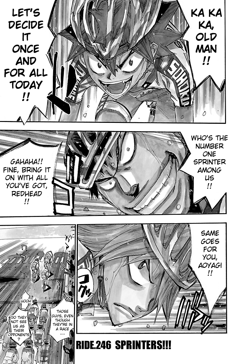 Yowamushi Pedal Chapter 246 page 1 - Chapter 246: Sprinters!!!