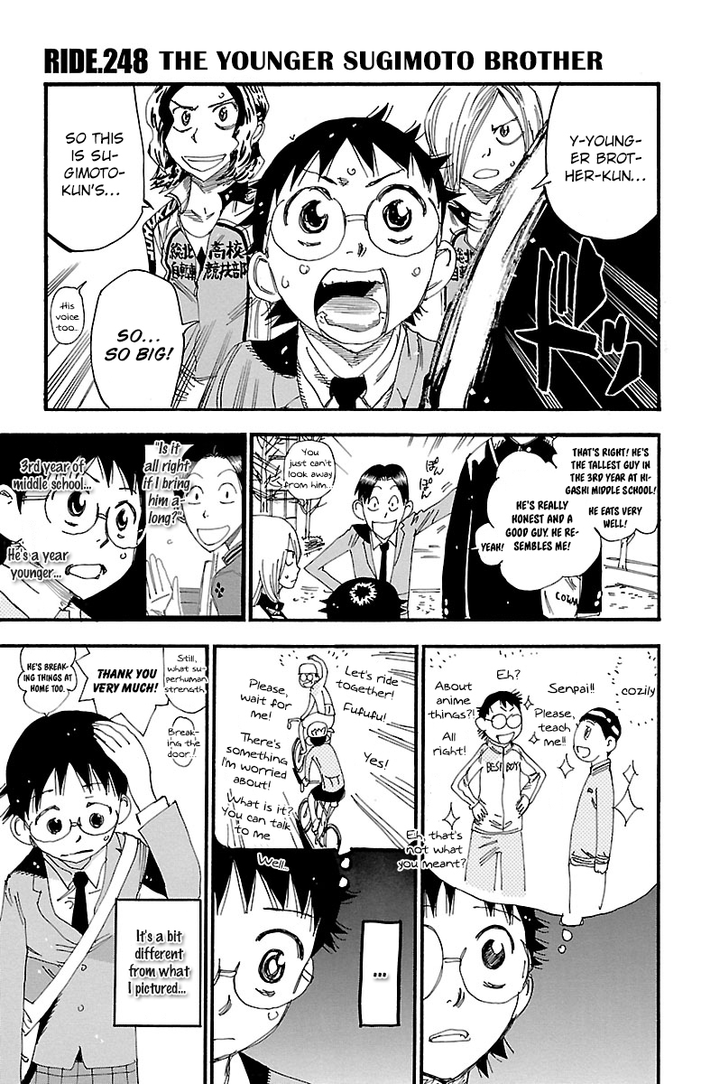 Yowamushi Pedal Chapter 248 page 1 - Chapter 248: The Younger Sugimoto Brother