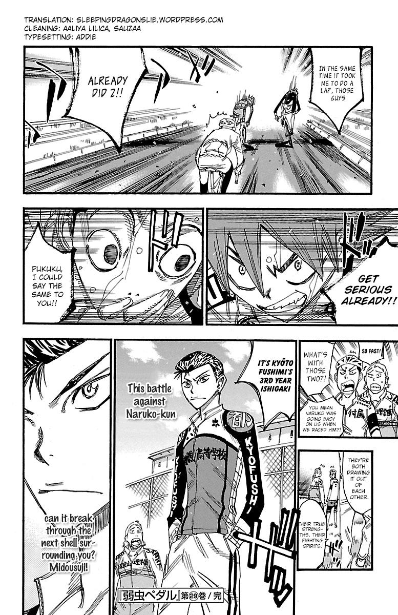 Yowamushi Pedal Chapter 252 page 15 - Chapter 252: Naruko vs Midousuji