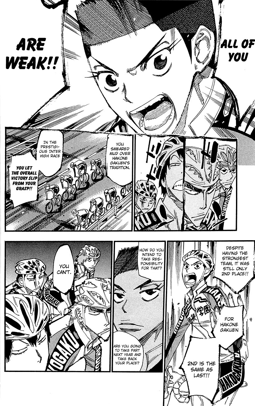 Yowamushi Pedal Chapter 256 page 14 - Chapter 256: Hakogaku, The Last Farewell Party