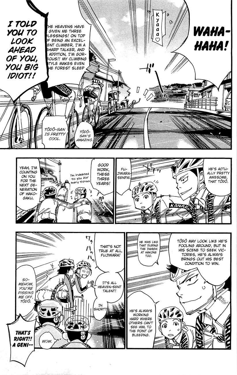 Yowamushi Pedal Chapter 256 page 5 - Chapter 256: Hakogaku, The Last Farewell Party