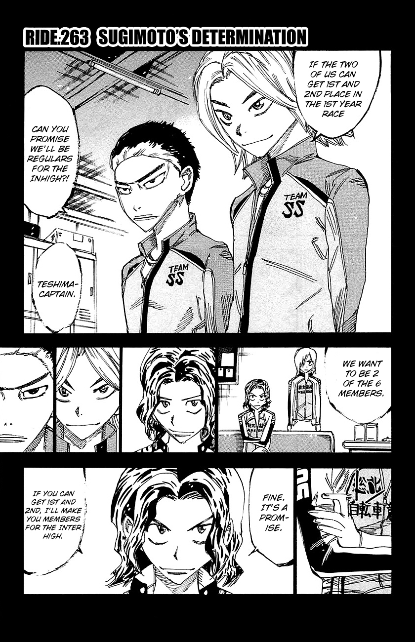 Yowamushi Pedal Chapter 263 page 1 - Chapter 263: Sugimoto's Determination