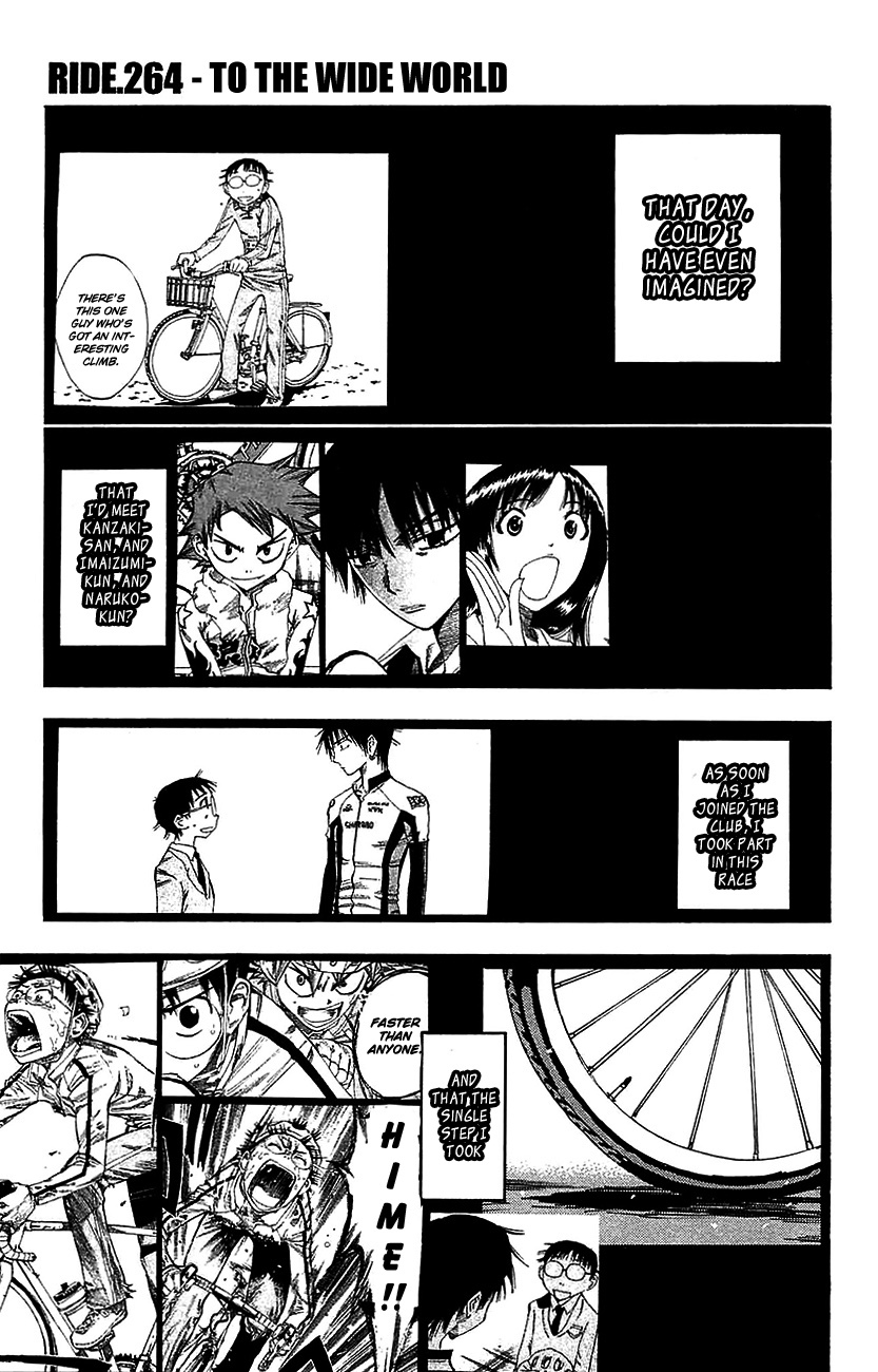 Yowamushi Pedal Chapter 264 page 1 - Chapter 264: To The Wide World