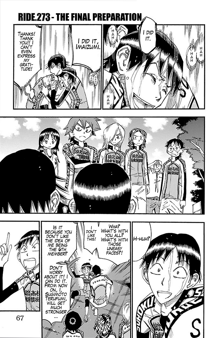 Yowamushi Pedal Chapter 273 page 1 - Chapter 273: The final preparation