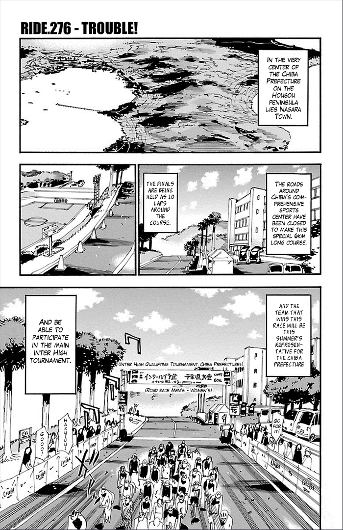Yowamushi Pedal Chapter 276 page 1 - Chapter 276: Trouble!