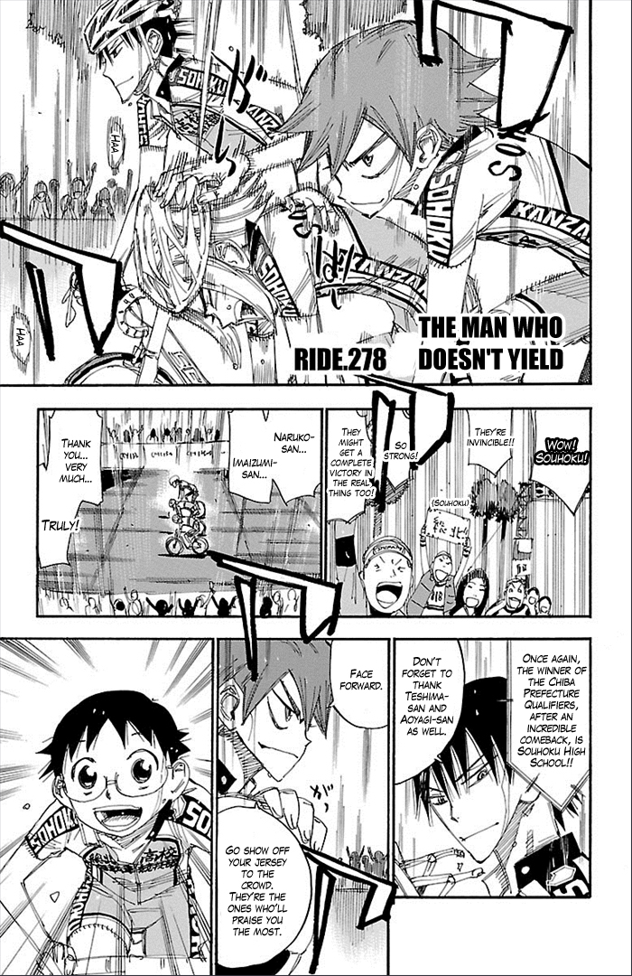 Yowamushi Pedal Chapter 278 page 1 - Chapter 278: The man who doesn't yield