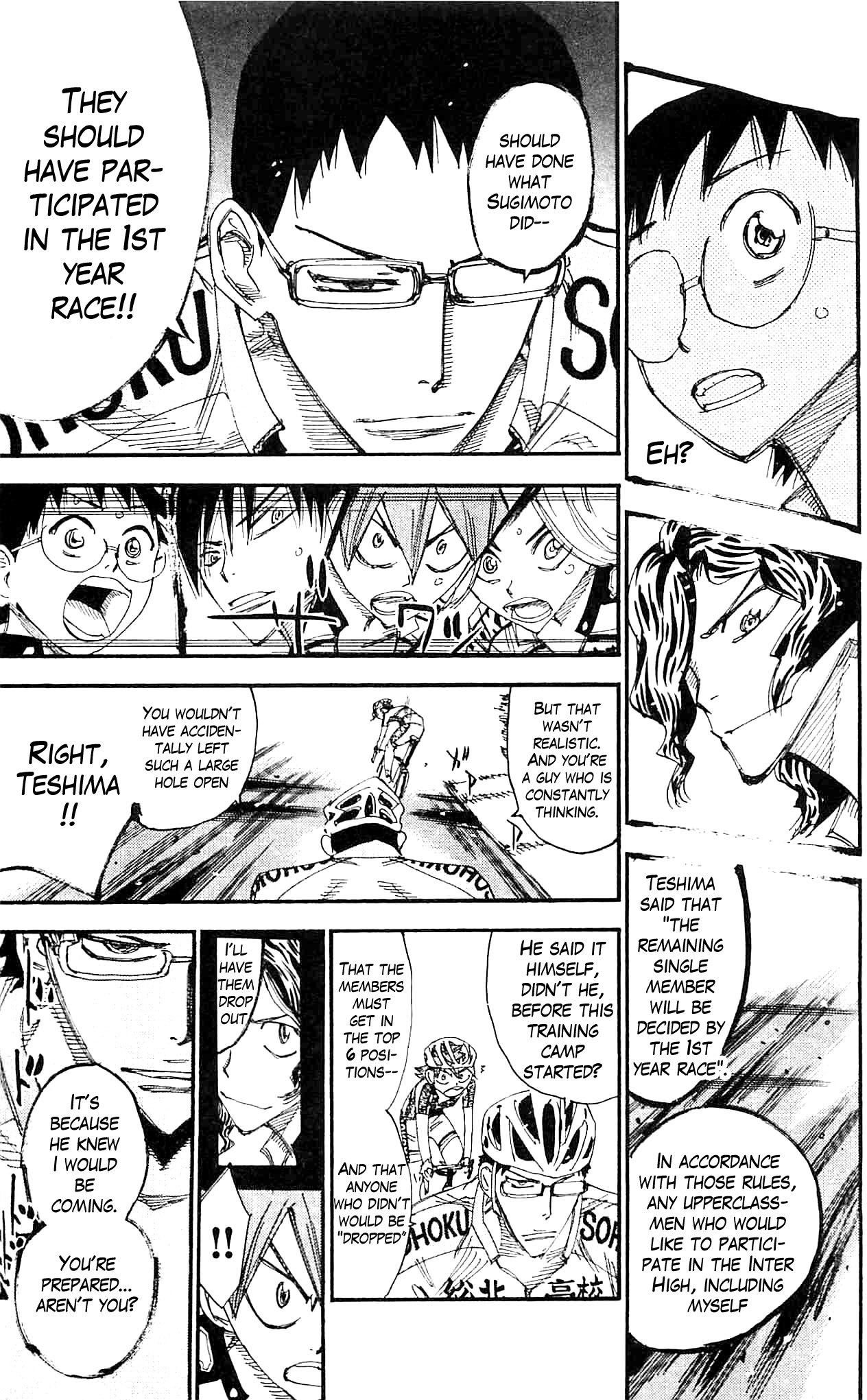 Yowamushi Pedal Chapter 284 page 3 - Chapter 284: Teshima's determination