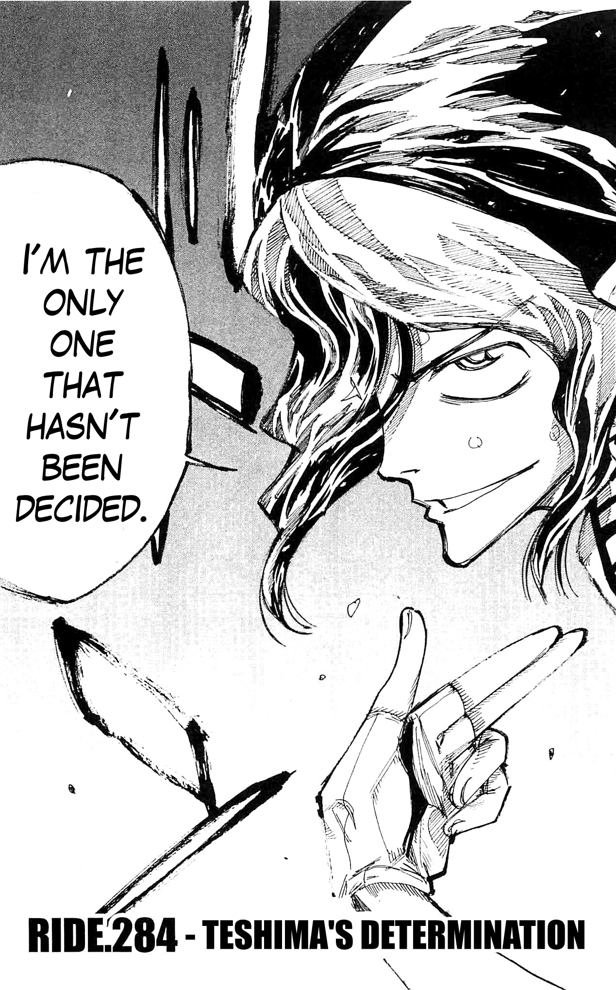 Yowamushi Pedal Chapter 284 page 5 - Chapter 284: Teshima's determination