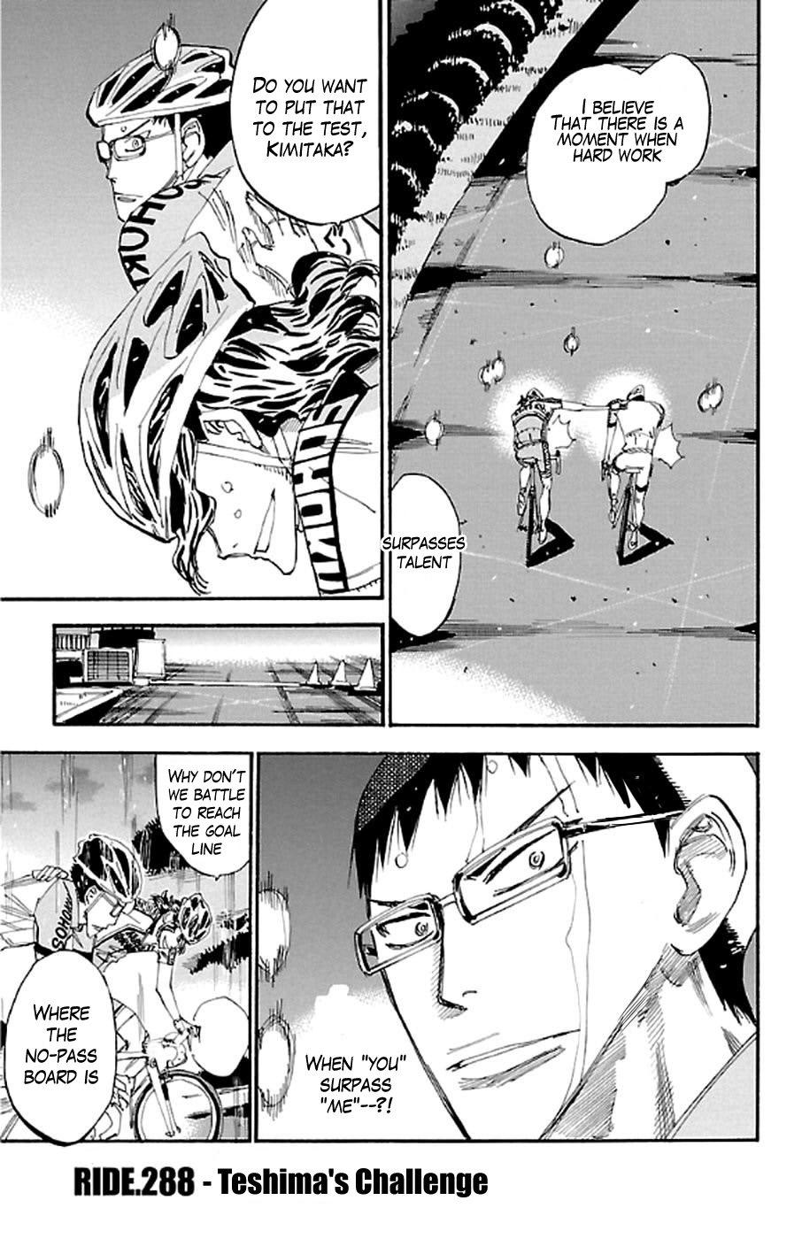 Yowamushi Pedal Chapter 288 page 3 - Chapter 288: Teshima's challenge