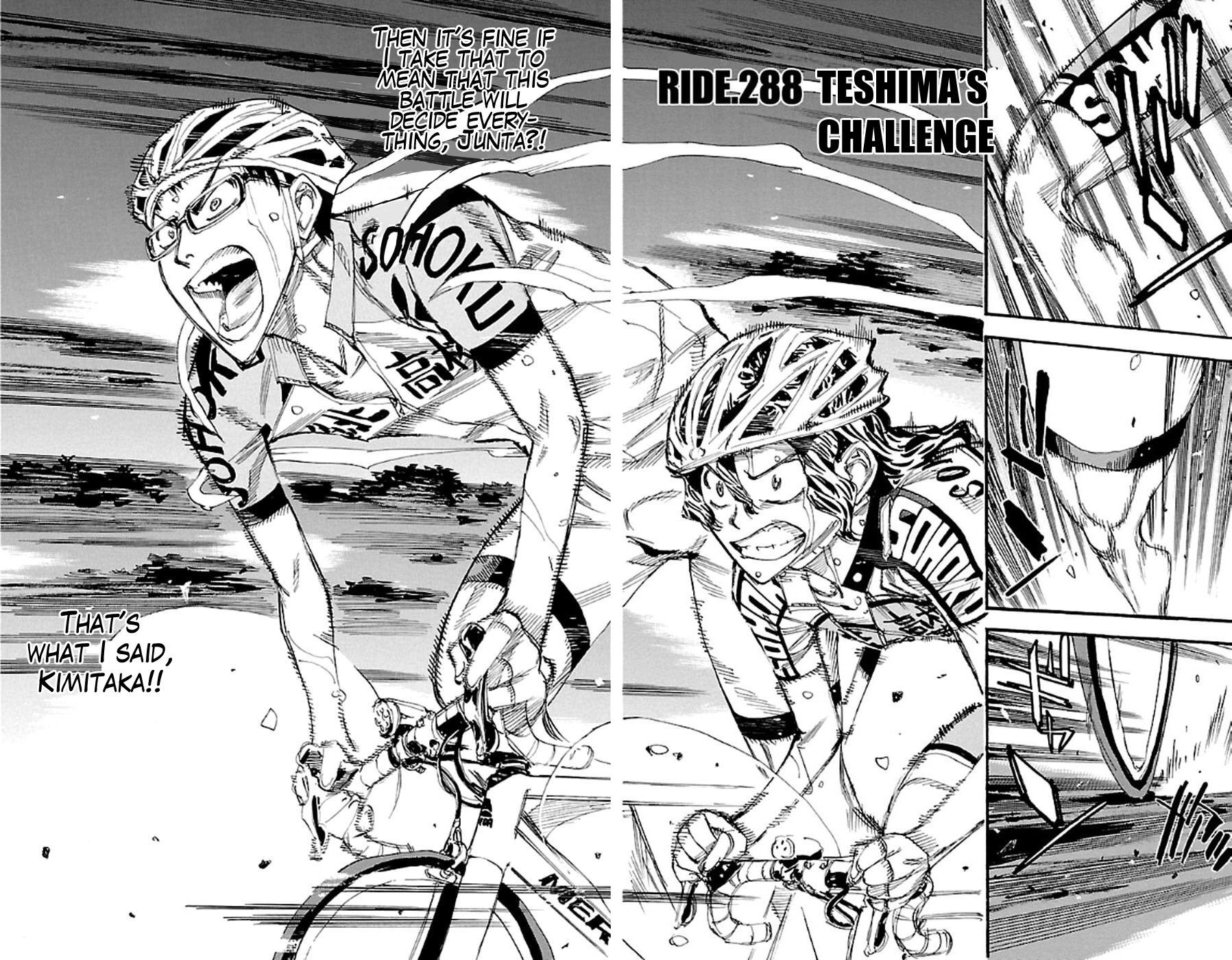 Yowamushi Pedal Chapter 288 page 6 - Chapter 288: Teshima's challenge