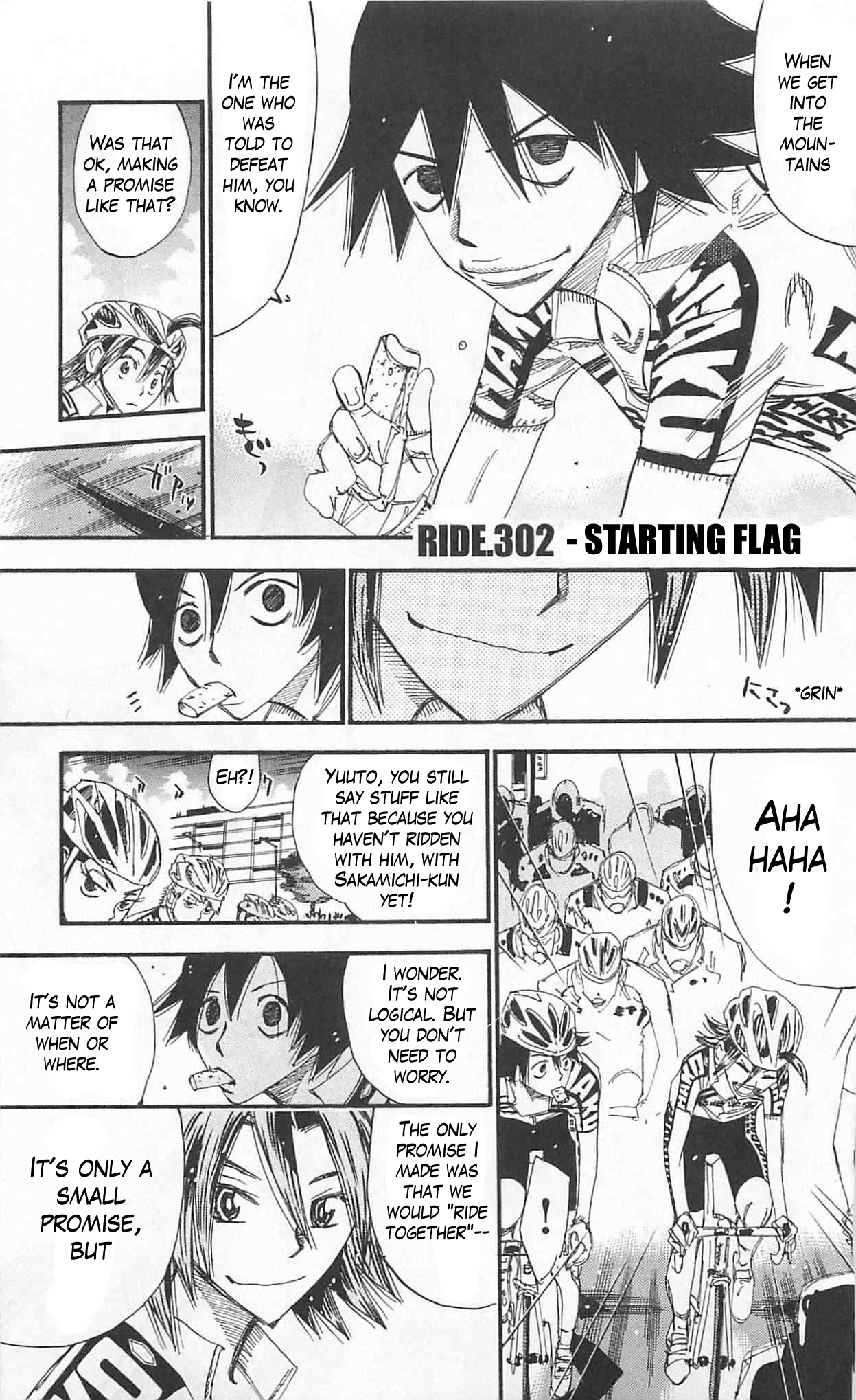 Yowamushi Pedal Chapter 302 page 1 - Chapter 302: Starting flag