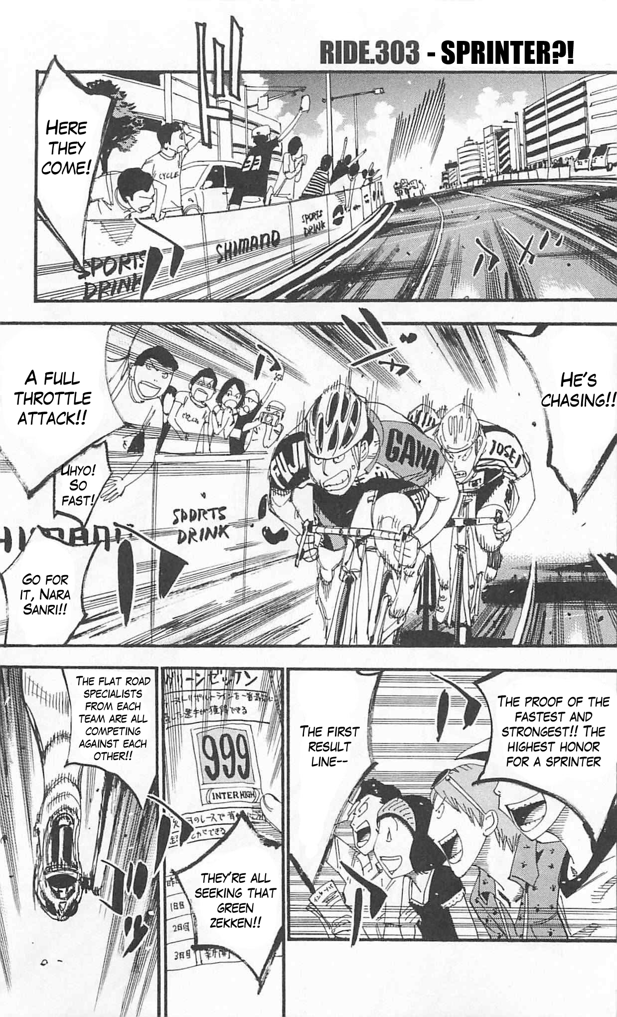 Yowamushi Pedal Chapter 303 page 1 - Chapter 303: Sprinter?!