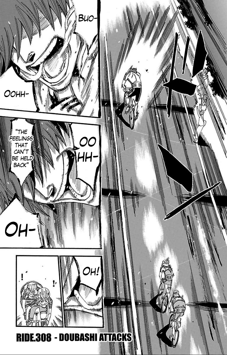 Yowamushi Pedal Chapter 308 page 1 - Chapter 308: Doubashi attacks