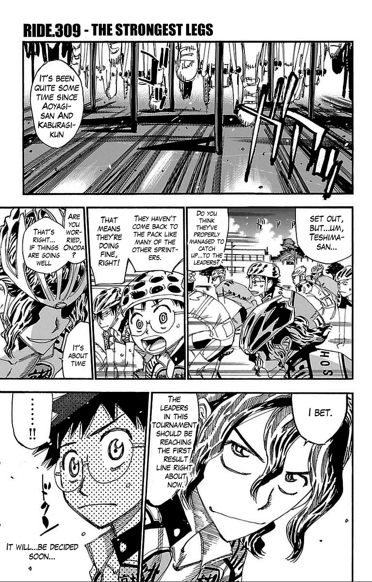 Yowamushi Pedal Chapter 309 page 1 - Chapter 309: The strongest legs