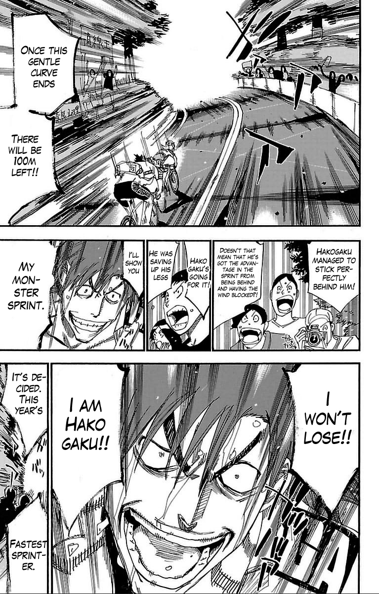 Yowamushi Pedal Chapter 311 page 17 - Chapter 311: Kaburagi, full throttle