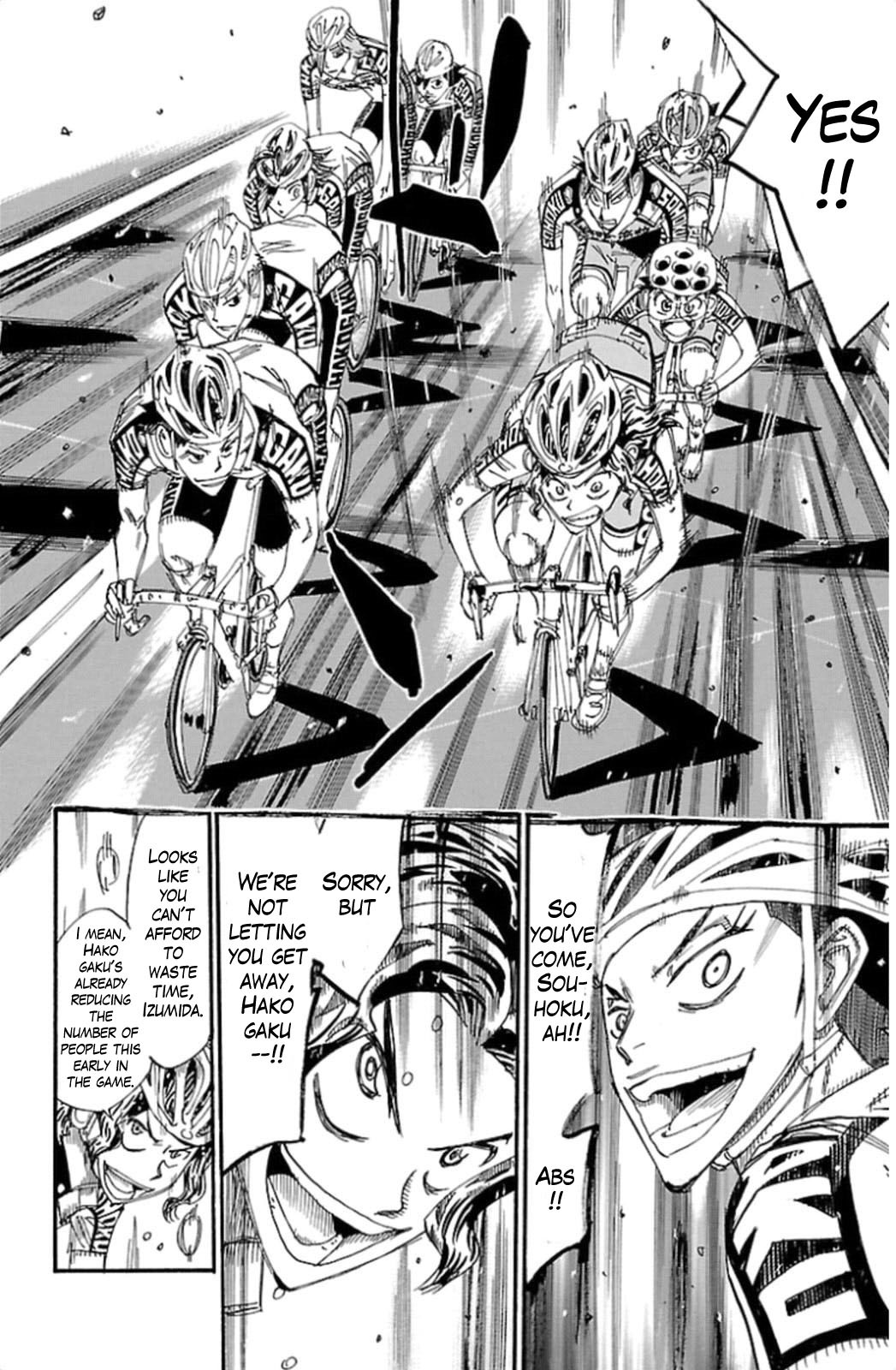 Yowamushi Pedal Chapter 313 page 14 - Chapter 313: Hakone gakuen makes their move!