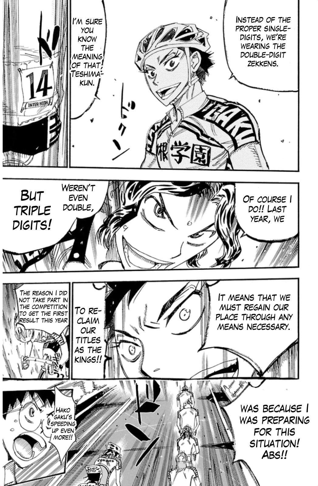 Yowamushi Pedal Chapter 313 page 15 - Chapter 313: Hakone gakuen makes their move!