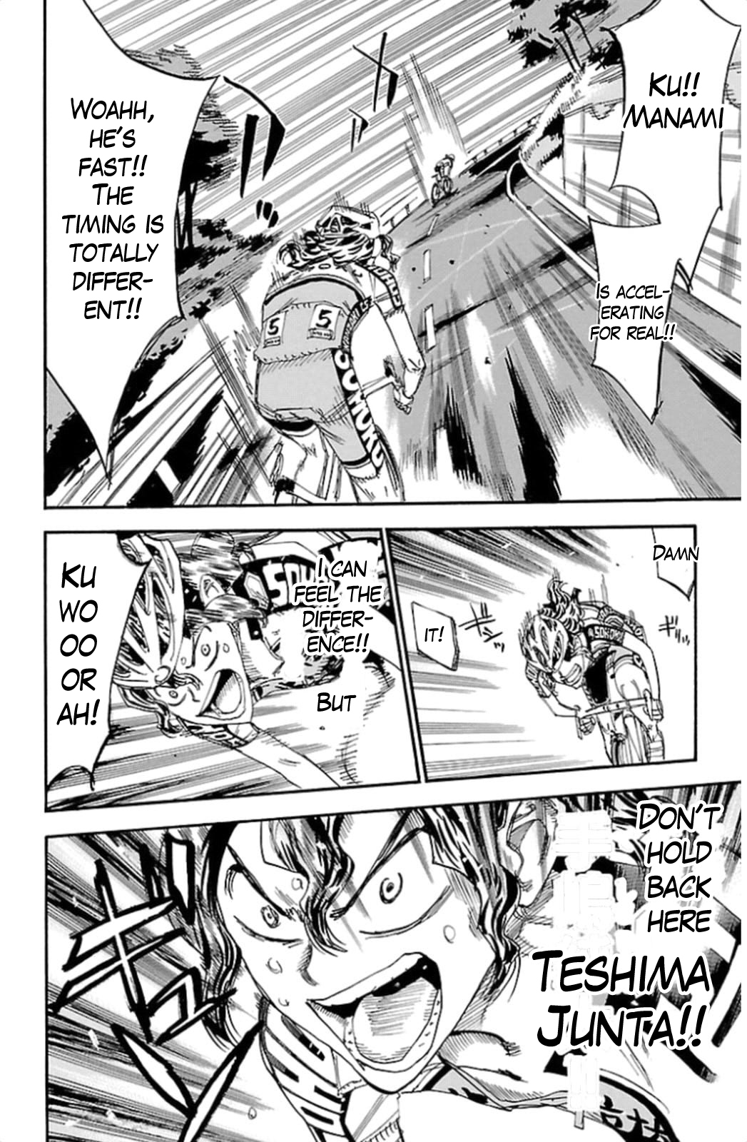 Yowamushi Pedal Chapter 320 page 14 - Chapter 320: Teshima's challenge!!