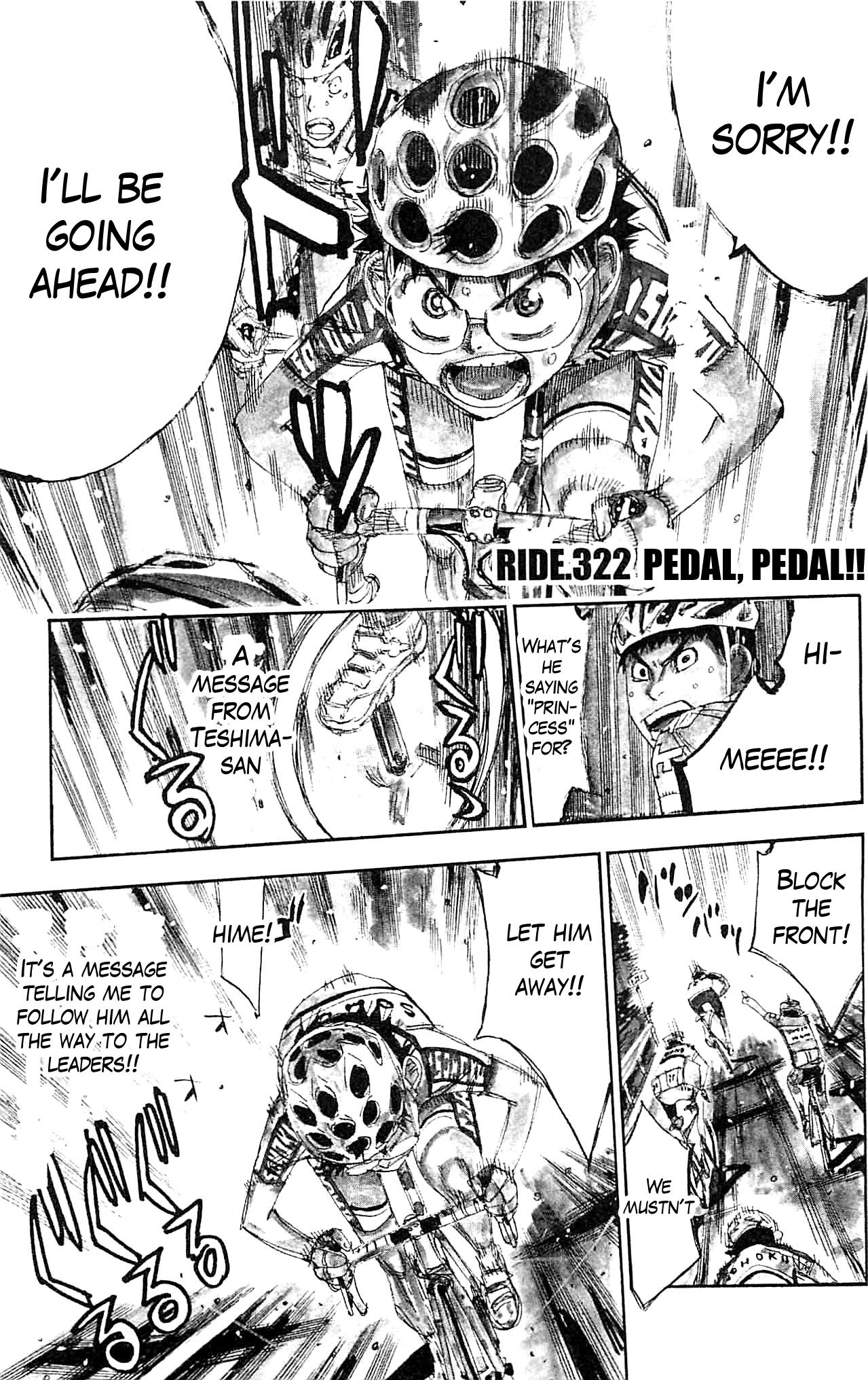 Yowamushi Pedal Chapter 322 page 1 - Chapter 322: Pedal, pedal!!