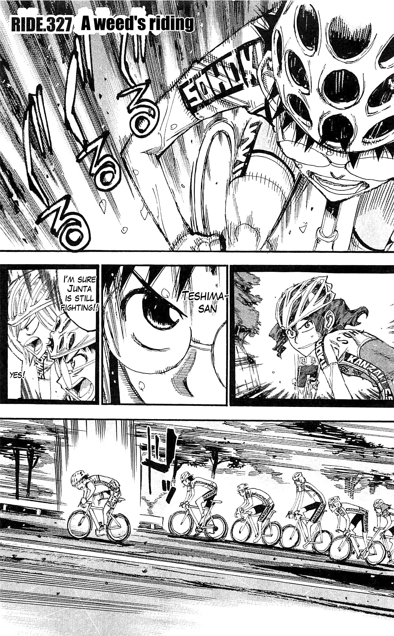 Yowamushi Pedal Chapter 327 page 1 - Chapter 327: A Weed's Riding